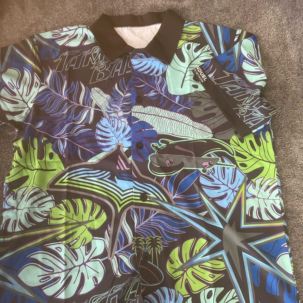 Tampa Bay Rays Tropical Vibes Men's Casual Button Down Shirt